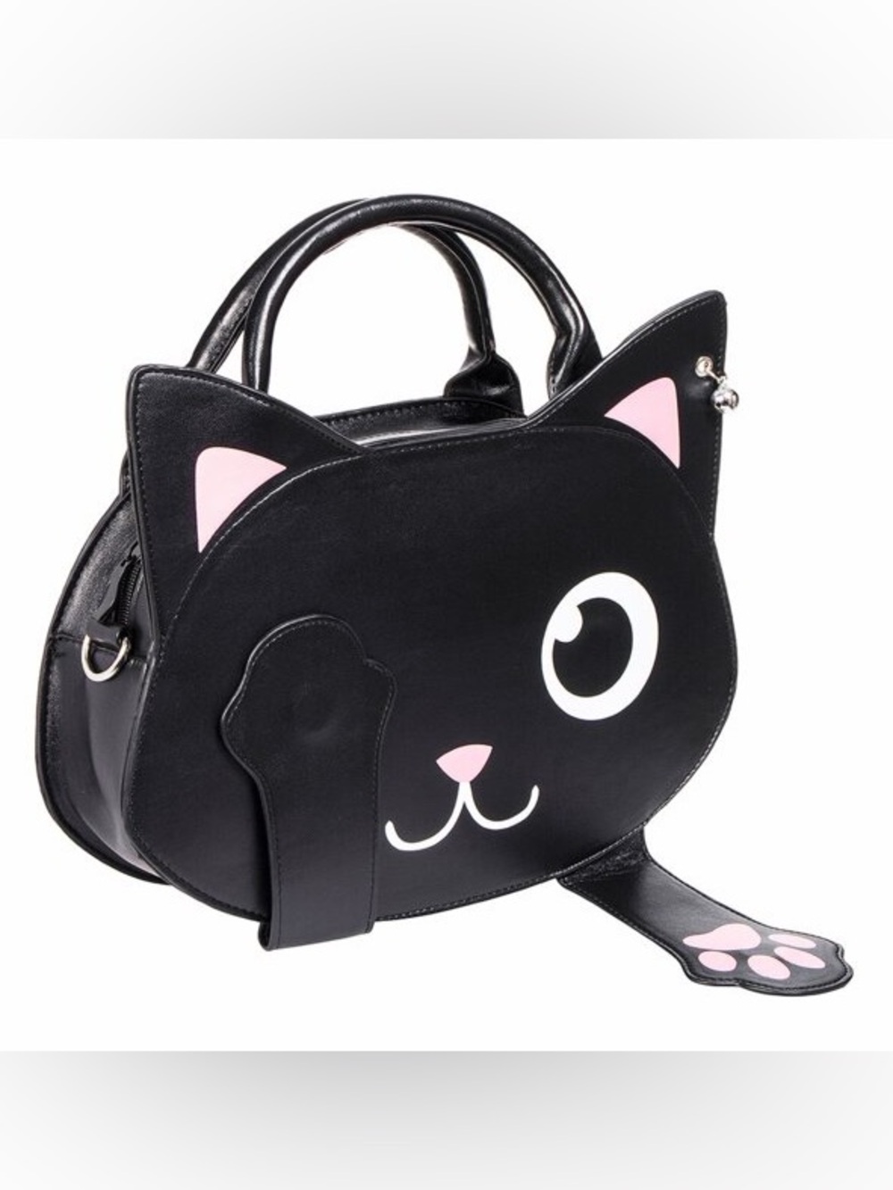Banned Alternative Black Cat Bag of Tricks magnetic paws Crossbody Handbag - Picture 8 of 16